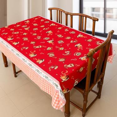 Imagem de Toalha para Mesa 6 Lugares 2,00 x 1,40cm Tecido Oxford Retangular Fácil de Limpar(Modelo - 31)