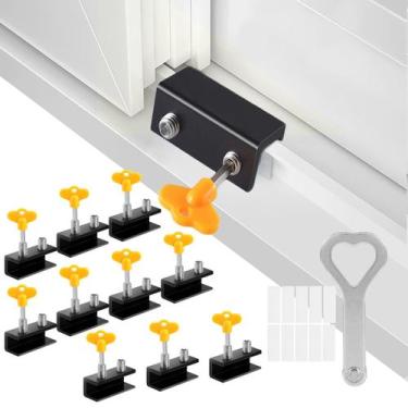 Imagem de Fechaduras de janela BeOffer Sliding Security com 10 conjuntos de chav