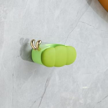 Imagem de GENERIC Suporte de parede para vassoura e esfregão de metal verde, 1 pacote, estilo moderno, suporte de parede para cozinha, banheiro, armário, jardim, garagem