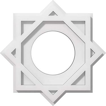 Imagem de Ekena Millwork Medalhão de teto CMP12AL-05000, branco