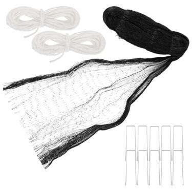 Imagem de Rede de cobertura de lago, 35 x 25 m, cúpula para lagos com corda de suporte, rede de folhas, pinos de chão para lagos e jardins