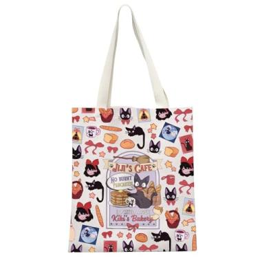 Imagem de Presente de filme de animação, amante de gato preto, gatinho japonês, anime, serviço de entrega de presente, bolsa transversal para fãs de anime, Bolsa de café, Multifuncional