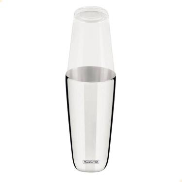 Imagem de Coqueteleira Boston Tramontina em Aço Inox e Tampa em Vidro 700 ml 61346100