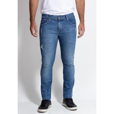 Imagem de Calça Jeans Straight Puídos Guess Azul-Masculino