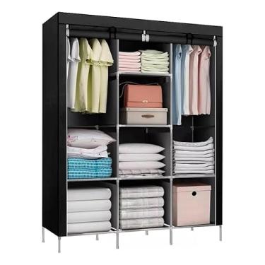 Imagem de Guarda-roupa desmontável de casal (Preto)