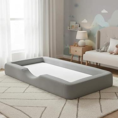 Imagem de Cama Montessoriana Infantil Solteiro Light - Com colchão - Little Duck (Cinza)