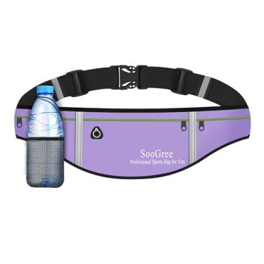Imagem de Pochete fina para corrida masculina e feminina, pochete com zíper à prova d'água, suporte de telefone refletivo ultraleve, bolsa de cinto de treino para corrida, caminhada, ciclismo, acampamento