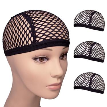 Imagem de HyunDu Peças De Toucas De Peruca De Crochê, Toucas De Peruca De Malha Preta Para Perucas, Cabelo De Crochê Preto Para Mulheres Negras, Toucas De Peruca Para Mulheres, Touca De Crochê Para Cabelo De