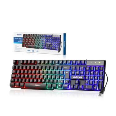 Imagem de Teclado Gamer Battle Series, Bluetooth/USB, Compatível com PC/Notebook, Membrana Semi-Mecânica, para Trabalho/Estudo/Games, Ergonômico, Preto, Iluminação LED