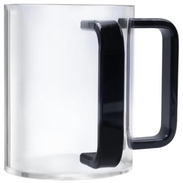 Imagem de KoMvzyl Copo Judaica para lavar as mãos com alças duplas, copo de acrílico para lavagem de 12,7 cm para ritual judaico