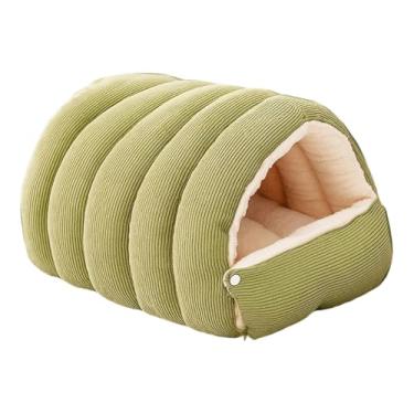 Imagem de MotiveTech Toca para animais de estimação: Macia, Prática, Lavável, Abrigo para Gatos, Presente Ideal, Cama Confortável para Animais de Estimação, Suprimentos em, Green L