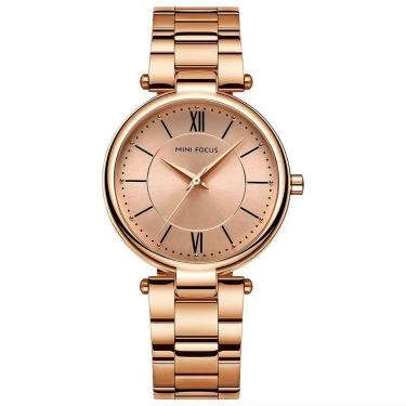 Imagem de Relógio Feminino Pulseira De Aço Inoxidável á Prova D´agua Quartzo Rose