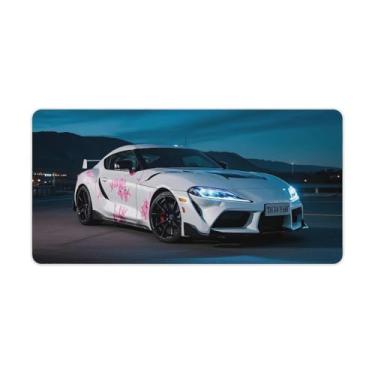 Imagem de HouLaiZhe JDM Tapetes de mesa para carro esportivo estático Sup JDM mouse pads para jogos de carro tapetes de mesa grandes para teclado de mesa tapete de computador 30 x 60 cm