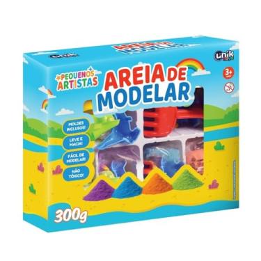 Imagem de Kit Areia de Modelar com Acessórios 300g