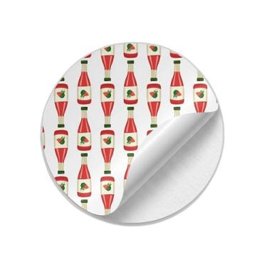 Imagem de Adesivos Natalinos Redondos 25 Unidades com Estampa de Melancia - Tamanho 30x30cm