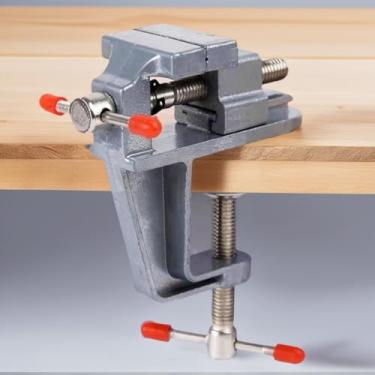 Imagem de Mini torno de mesa – Braçadeira de torno de bancada pequena para projetos faça você mesmo, marcenaria e conserto doméstico, torno ajustável portátil para bancada de trabalho e artesanato