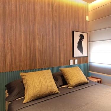 Imagem de Papel de parede decorativo adesivo, imitacao madeira, vinil resistente, lavavel, longo