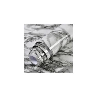 Imagem de Papel de Parede Adesivo PVC Estampa Tela Cinza, 5 Metros x 60cm, Impermeável, Autoadesivo