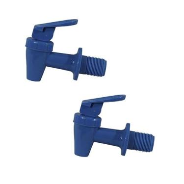 Imagem de Kit 2 Torneirinhas Torneira Colorida Azul para Galões Garrafas Suqueira