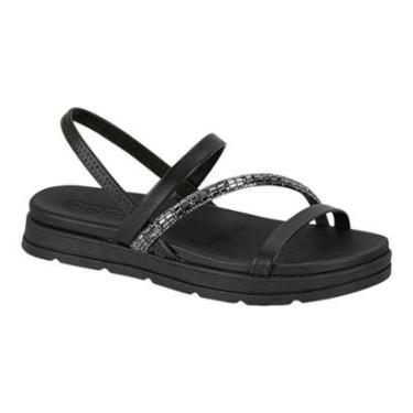 Imagem de Sandalia Moleca 5490.107 Elastico Flatform Baixo Brilho Papete Feminino-Feminino