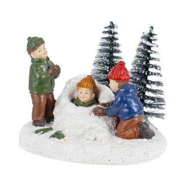 Imagem de Conjunto De Figuras De Vila De Natal Para Crianças, Cenário De Constru