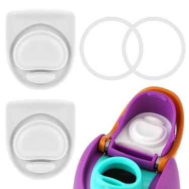 Imagem de GIcGIeo 2 conjuntos de rolha de substituição de vedação e anel de vedação O para tampa Owala FreeSip, tampas de silicone para garrafa de água, peças de boca de tampa superior compatíveis com Owala