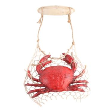 Imagem de ABOOFAN Decoração de parede realista de caranguejo de resina escultura náutica costeira para restaurante e bar de frutos do mar, ornamento criativo do mar costeiro para ambientes internos e espaços