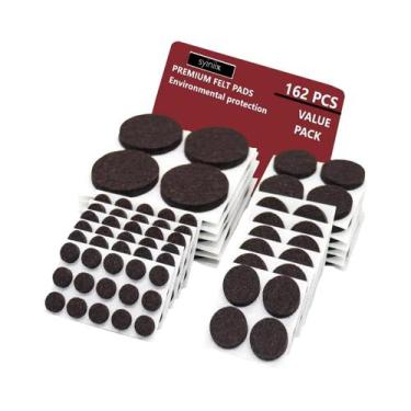 Imagem de Protetores De Móveis De Feltro Bege 162 PCS Tamanhos Variados Para Pro