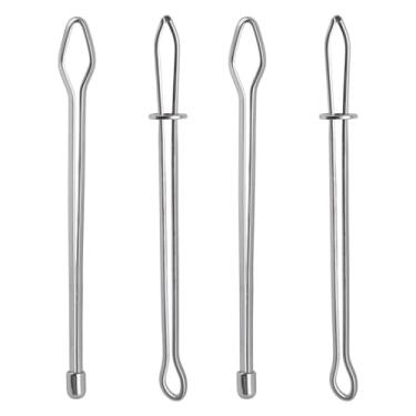 Imagem de 4 peças pinças de metal com cordão, fácil inserção rápida, cordão, faça você mesmo, clipe de rosqueador, clipes de costura, ferramenta para substituição de cordão, para moletons, shorts, calças de