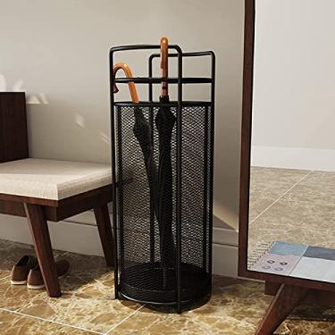 Imagem de A1DFDFGOQSFG Suporte de guarda-chuva de armazenamento de guarda-chuva suporte de guarda-chuva suporte de guarda-chuva, cesta de guarda-chuva de grande capacidade com gancho e bandeja de gotejamento