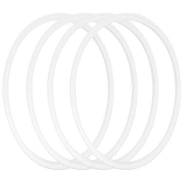 Imagem de ULTECHNOVO Pacote com 4 anéis de vedação de silicone platinado de boca larga para tampas de jarra à prova de vazamento, copo de aço inoxidável isolado
