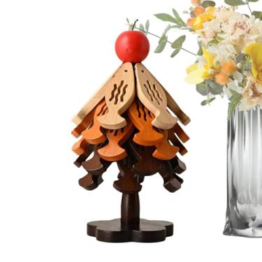 Imagem de Porta Travessas de Natal em Formato de Árvore de | Conjunto de 5 Descansos de Pratos Dobráveis com Suporte,Descanso De Árvore Em Com Design De Peixe E Suporte,Para Cozinha Mesa Natal Panelas