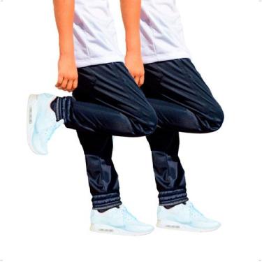 Imagem de KIT 2 Calças Jogger Helanca Infantil Agasalho Flanelado Inverno Bolso 