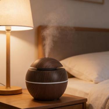 Imagem de Asixxsix Mini Umidificador Portátil, Difusor de óleo Essencial de 100ml, Umidificador de Névoa Fria Com Luz de 7 Cores, Pequeno Portátil, Difusor de Aromaterapia para