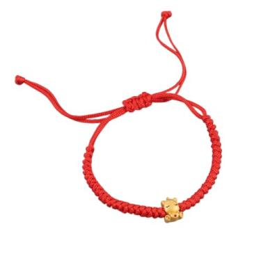 Imagem de MMIUAEG Pulseira com contas de cavalo do zodíaco chinês ano do cavalo pingente da sorte cristal com moeda Fu Feng Shui pulseiras para mulheres e homens decorações de joias de ano novo chinês, Medium