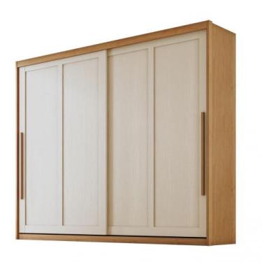 Imagem de Guarda Roupa de Casal Atraente 2 Portas de Correr Cinamomo Areia Zanzi