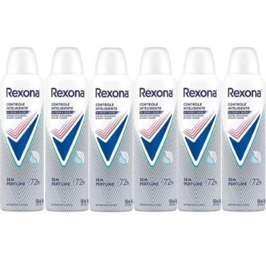 Imagem de Kit Desodorante Aerosol Rexona Sem Perfume 150ml - 6 Unidades