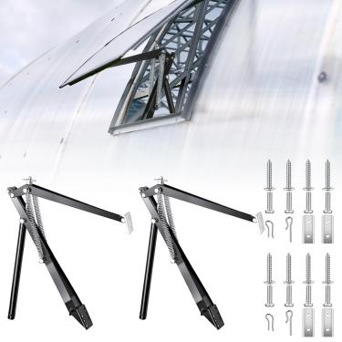Imagem de Amylove 2 peças abridor automático de ventilação de telhado com mola dupla, acessórios de estufa, aquecedor solar de estufa, kit de ventilação sensível, substituição automática de abertura de