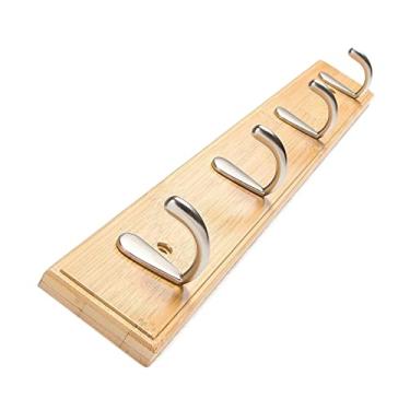 Imagem de KEG801302 Gancho para casaco e chapéu estilo conciso para móveis de quarto, cabideiro, cabide para roupas, sala de estar, armário, chapéu, cabide de parede, 4 ganchos