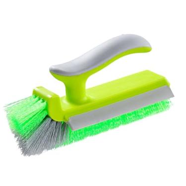 Imagem de aqxreight Escova de Limpeza de Canto Com Cerdas Em Forma de V Escova de Azulejo e Argamassa para Chuveiro, Banheiro, Cozinha, Purificador de Fendas de Cerdas Duras Com Rodo, Limpador de Espelho Sem