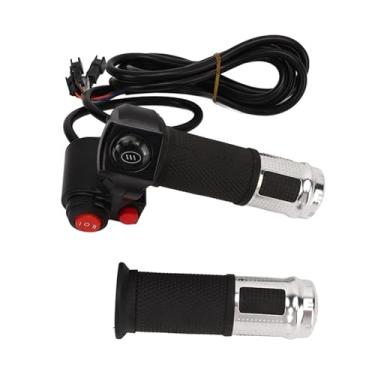 Imagem de Akozon 2 Peças Punho do Acelerador de Bicicleta Elétrica Com 4 Luzes Indicadoras e Interruptor de Controle de 3 Velocidades para Acessórios de Retrofit de Bicicleta Elétrica 48v