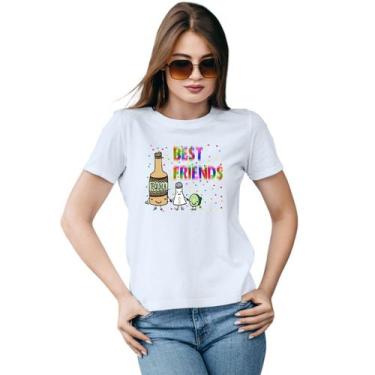 Imagem de Camiseta Best Friends Tequila Estampa Personalizada - Use P4, Branco, 