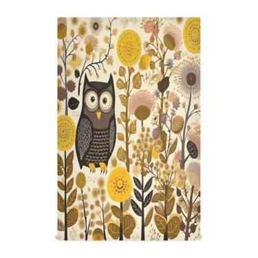 Imagem de Wassud Toalhas de cozinha de coruja fofa toalhas de prato de cozinha 1 pacote de panos de prato macios com laço para pendurar toalha de mão super absorvente de secagem rápida toalhas de chá de mesa