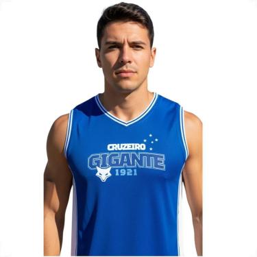 Imagem de Camiseta Regata Basquete Cruzeiro Oficial Fúria Celeste-Masculino