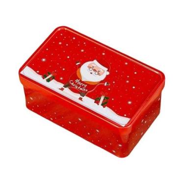 Imagem de Caixa De Natal De Papelão Do Papai Noel, Caixa Retangular Vazia Para D