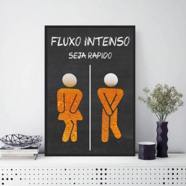 Imagem de Quadro Banheiro Unissex Bar Fluxo Intenso 33X24Cm