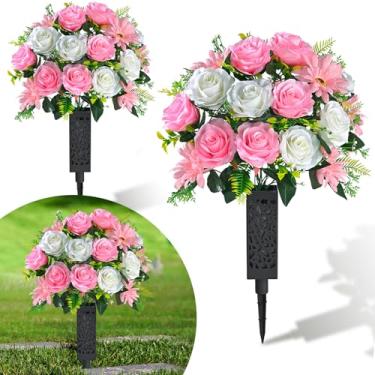 Imagem de Yastouay Flores artificiais de cemitério para túmulos