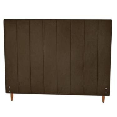 Imagem de Cabeceira Vitória Para Colchão 1,58m Para Colchão Queen Size Suede Marrom - Aurora Line