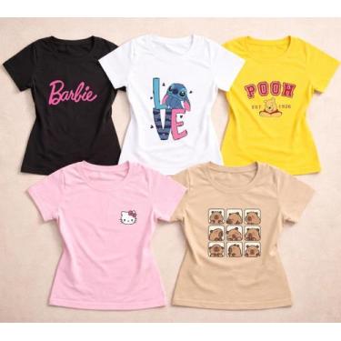 Imagem de kit com 5 camisetas infantil sortidas Confortáveis - motherly, Sortido