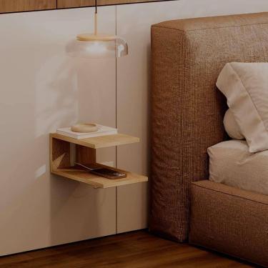 Imagem de Mesa de Cabeceira Oslo 23x15cm Carvalho Quarto